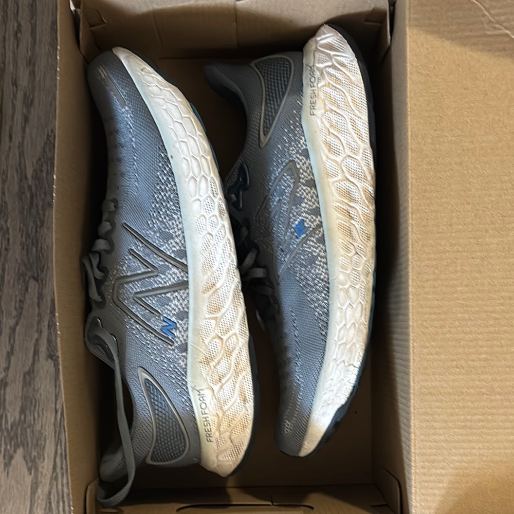 New Balance Blue and White Athletic Sneakers with Modern Silhouette